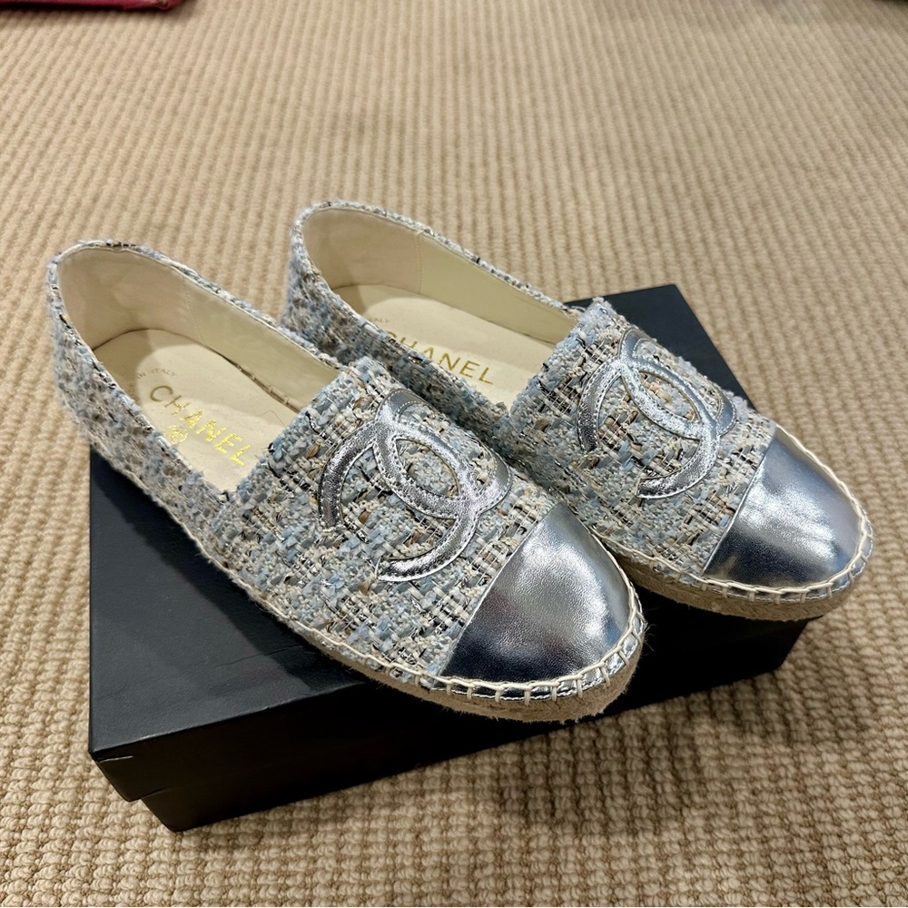 Tweed Metallic Fashion Espadrilles